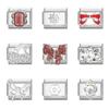 Y2K Zircon Cherry Bow Heart Butterfly Shiny Italian Charm Links Fit 9MM Bracelet Stainless Steel Jewelry DIY Making Jewelry