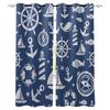 Tenda per Casa Ancora Blu Barca Pesce Camera da Letto Tende per Cucina Articoli Decorativi per Soggiorno Tende per Finestre per Soggiorno