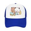 Panda Bear Couple Anime Cartoon  Trucker Cap Mesh Baseball Caps Snapback Caps Bubu And Dudu Hat Sun Hat Breathable Racing Cap