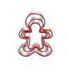 Set(3pcs) Creative Stainless Steel Gingerbread Man Christmas Biscuit Mold Fruit Cutting Mold Kitchen Baking Tool