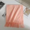 Autumn and Winter New Imitation Cashmere Scarf Female Korean Version Versatile Solid Color Shawl Dual-purpose Thickened Warm Couple Fringed Scarf