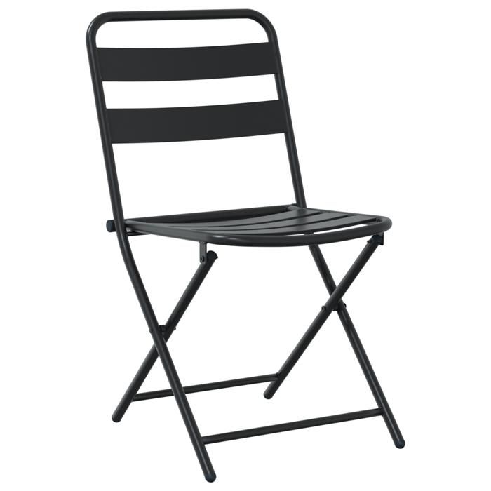 VidaXL Ensemble Bistro Pliable 3 Pièces Anthracite Acier 42010318