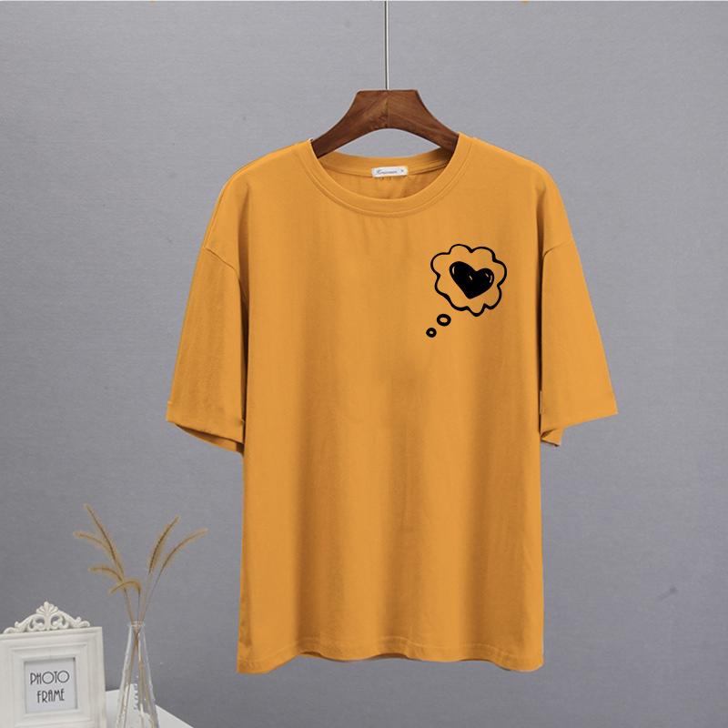 Shellsuning простые футболки с принтом в виде сердца — фото 21