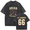 Retro Washed Di Laurentis 66 Off Campus TV Series 2026 T-shirt Briar University Oversized Harajuku Men Women T Shirts Streetwear