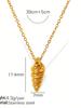1 Pc Minimalist Stainless Steel 18K Gold Plated Seashell Pendant Necklace, Suitable For Daily And Beach Outfits