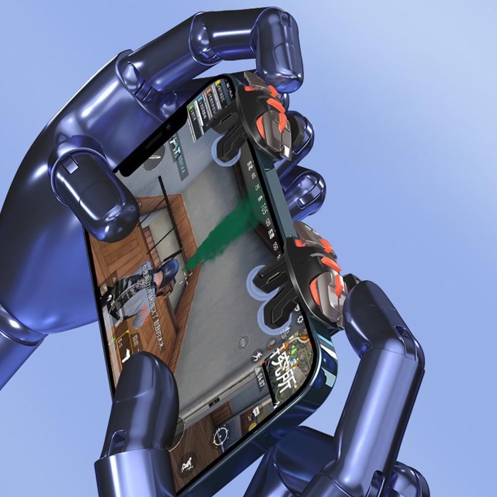 1 pár herních spouští 4/6 prstů Automatická tlačítka rychlé střelby Ovládací gripy pro PUBG Herní příslušenství pro telefon