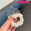 Kids Crown Headband & Princess Hair Ties: New Trendy Pearl Hair Ropes for Little Girls, Perfect for Bun Hairstyles and Ponytails