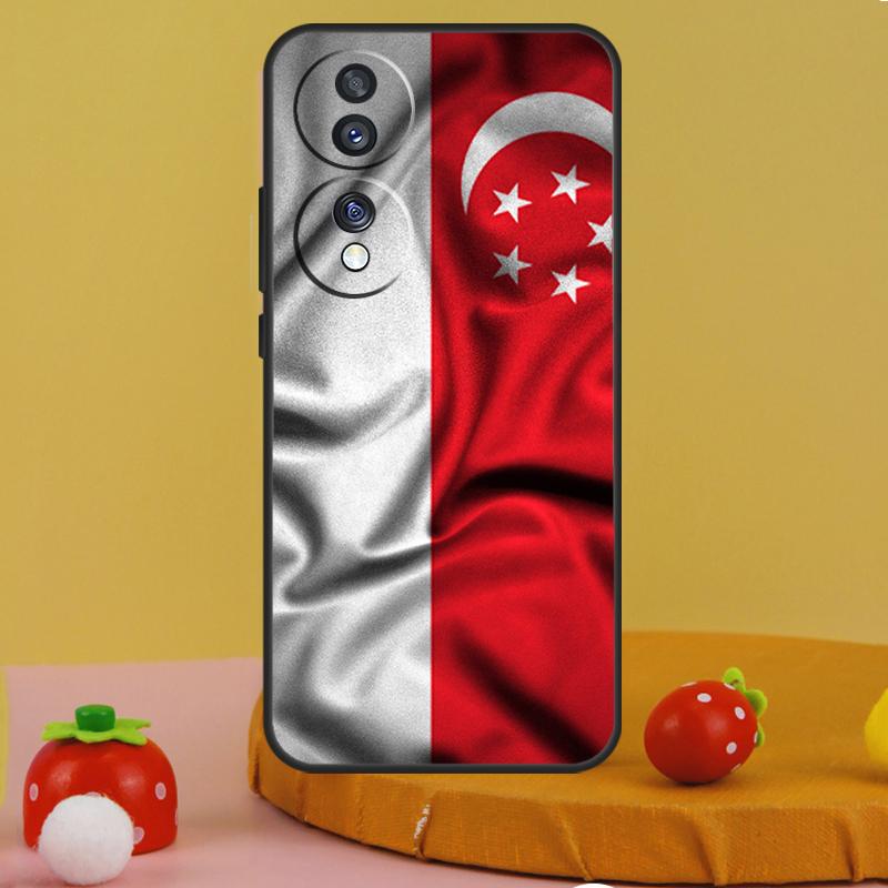 Singapore Flag Case For Honor 200 Pro X9c X9a X8a X7a X6a X7 X8 X9 X8b X9b 50 70 90 Magic 5 6 Lite Cover