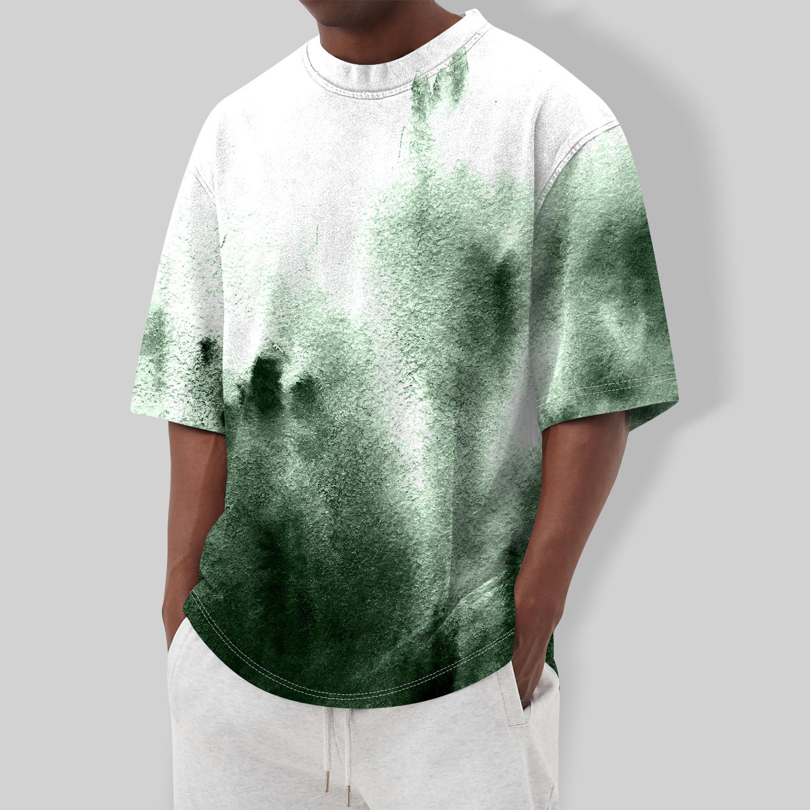 Летняя мужская популярная футболка с круглым вырезом и коротким рукавом с принтом L — фото 11