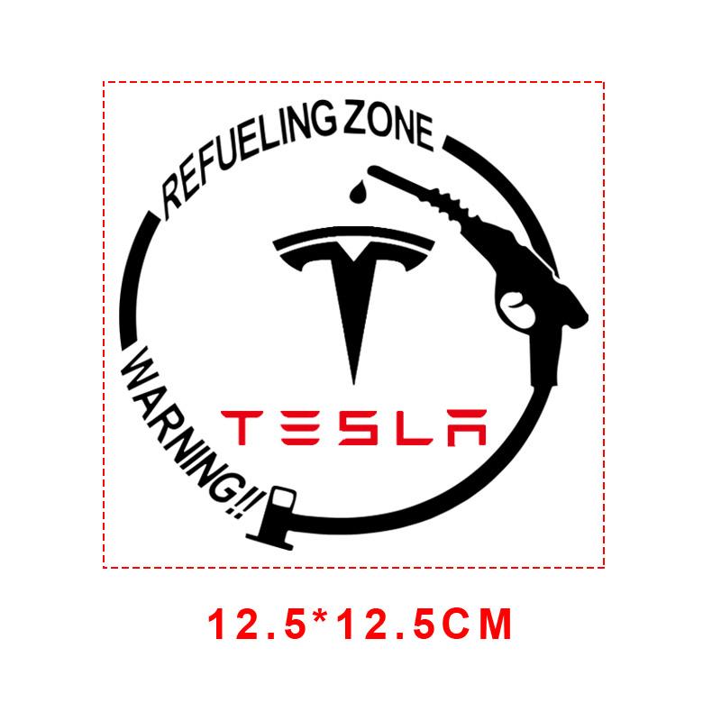 Car Badge Vinyl Reflective Fuel Tank Cap Stickers Decal Accessories For Tesla Model 3 Model S Model X Y Roadster Performance