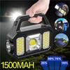 2pcs 8000LM USB Rechargeable Flashlight Waterproof 6 Gear COB/LED Torch Light Portable Powerful Lantern Solar Light For Home Camping Hiking