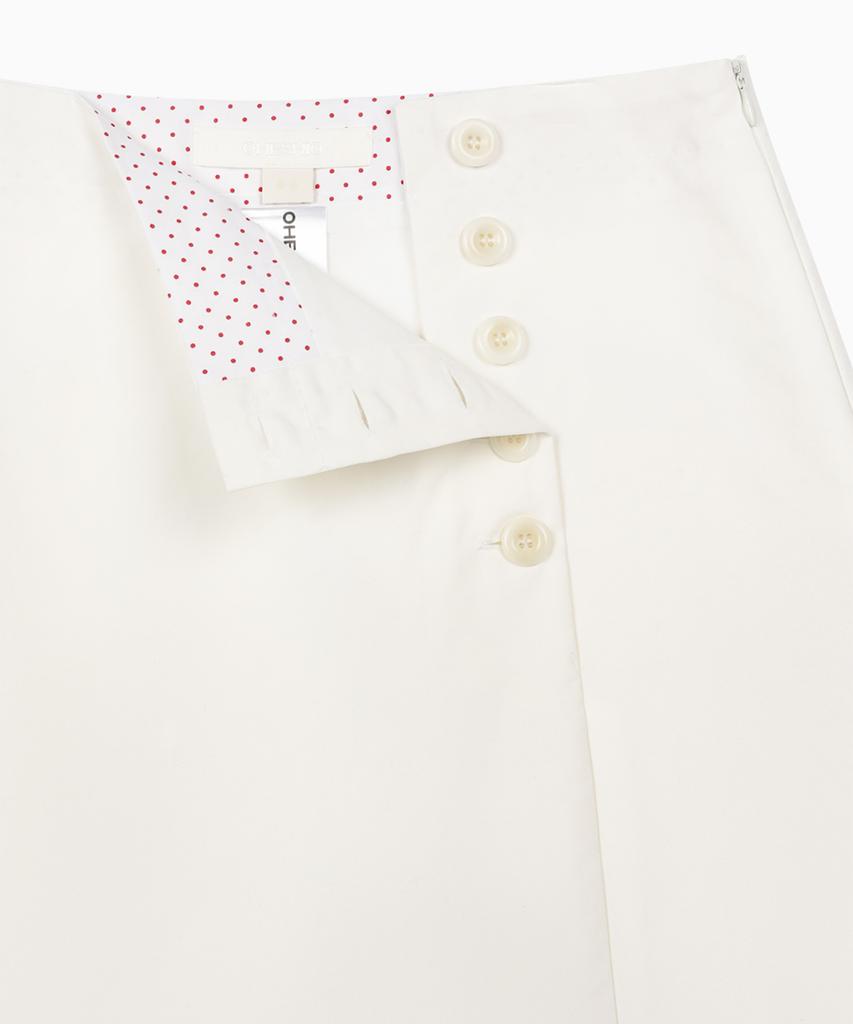 Ohesio Two Way Button Skirt, White