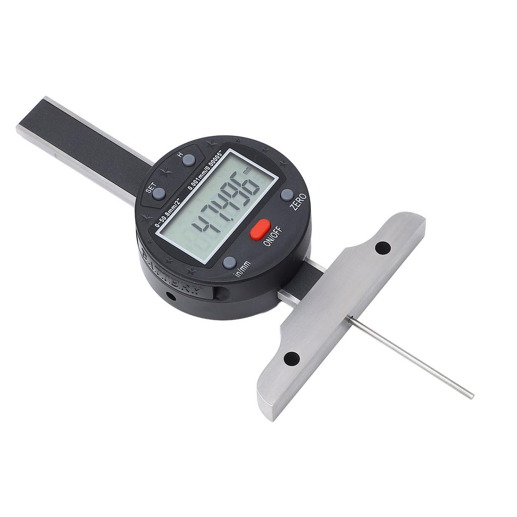 Depth Gauge High Accuracy 050.8mm Micrometer Thin Bar LCD Screen USB Port Electronic Depth Gage