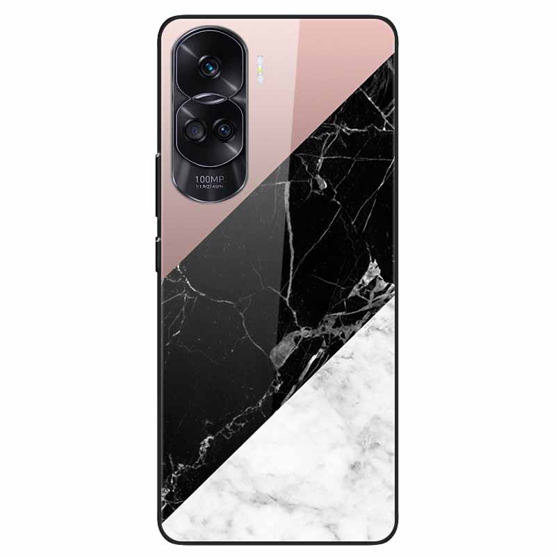 Tempered Glass Hard Cover For Honor 90 Lite 5G Case Lovely Marble Funda Coque For Honor 90 Pro Honor90 90Lite 90Pro Phone Shells