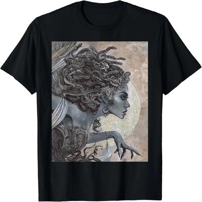 Medusa Greek Mythology Occult Scary Dark Grunge Art T-Shirt