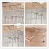 1 Pcs 1-5 Rows Stainless Steel Wall Mount Stemware Wine Glass Hanging Rack Holder Shelf