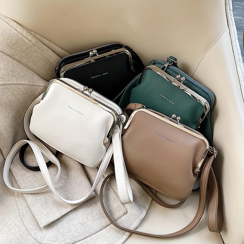 Women's Fashion PU Leather Crossbody Bag, Multi-Layer Shoulder Purse With Adjustable Strap