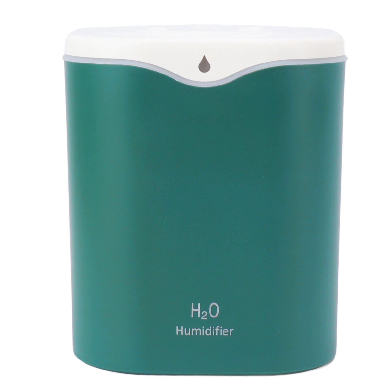 2L Cool Mist Humidifier Quiet 2 Mist Modes USB Portable Aromatherapy Humidifier With Color Light For Bedroom Home Green