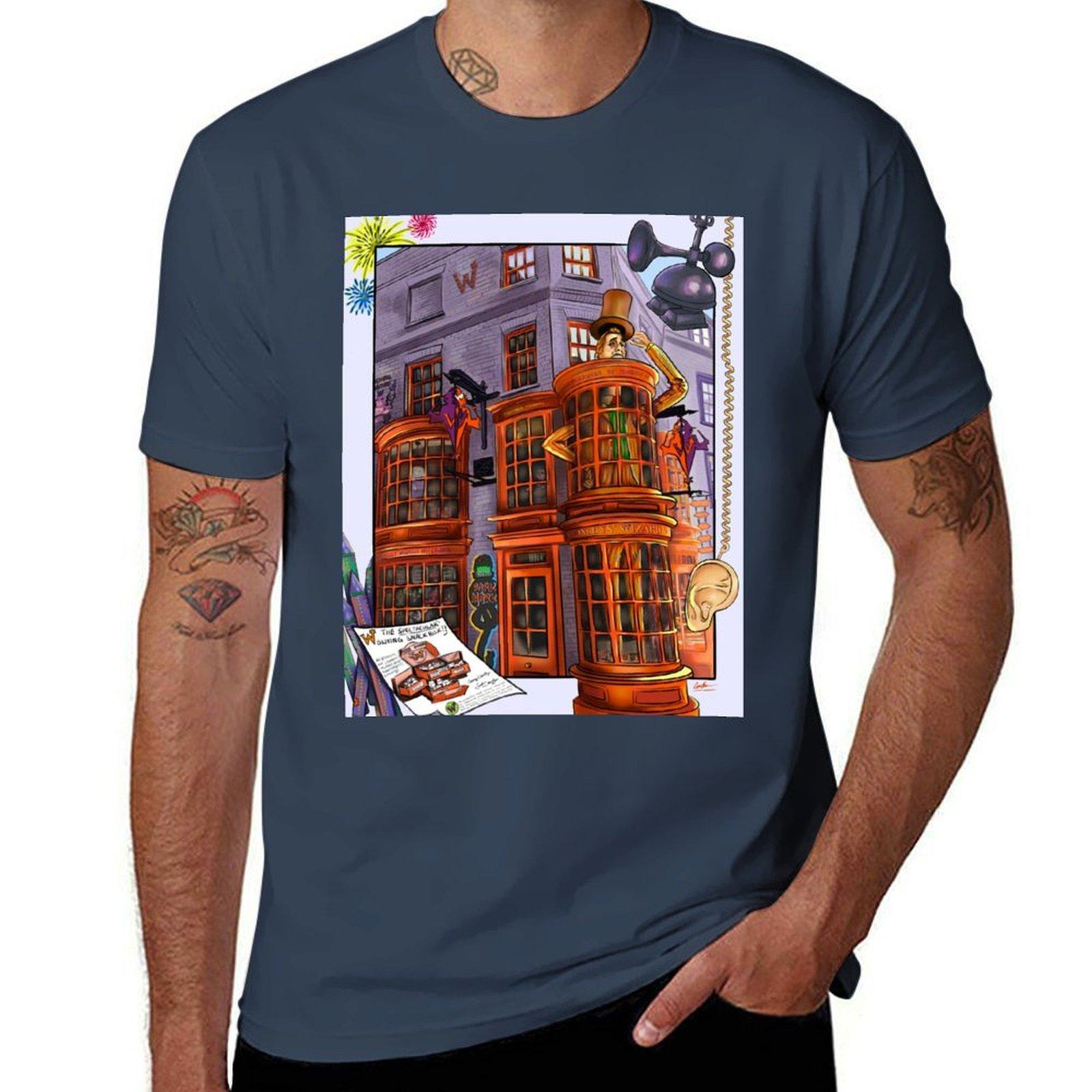 Weasleys wizard wheezes TShirt Casual Pattern Print Tee Shirt S