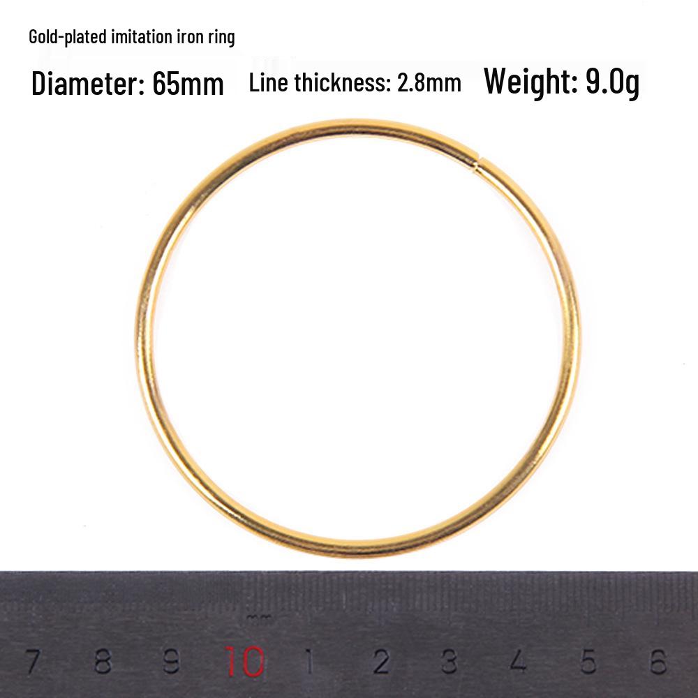 Dream Catcher Gold-Plated Iron and Steel Wire Rings, Various Sizes