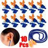 1/5/10pcs Soft Silicone Corded Ear Plug Protector Reusable Hearing Protection Anti-noise Sleep Aid Comfortable Silicone Earplugs