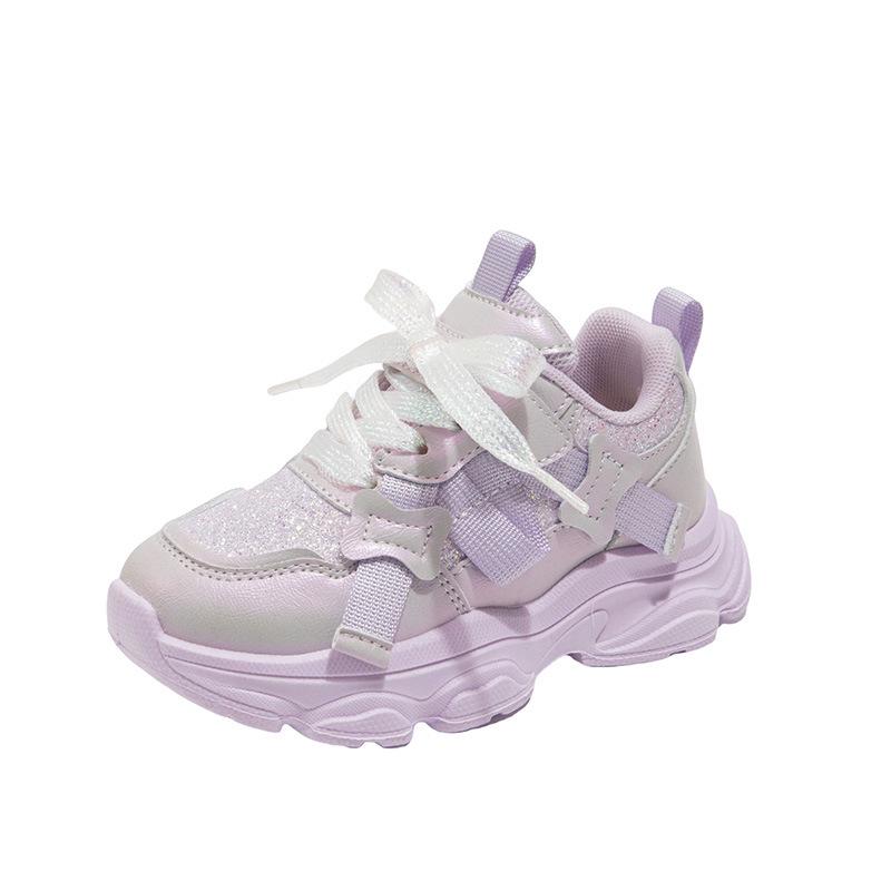 Girls' Lightweight Non-Slip Sports Shoes - Spring 2026 Soft Sole Fashion for Middle & Big Kids