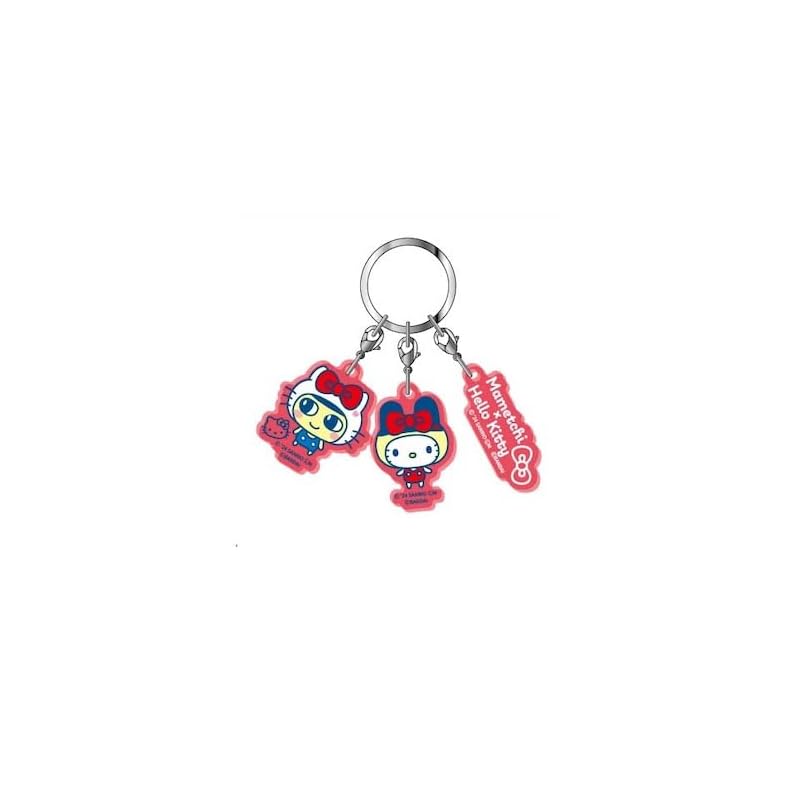 

Тройной акриловый брелок Tamagotchi x Sanrio Characters 01 Mametchi x Hello Kitty