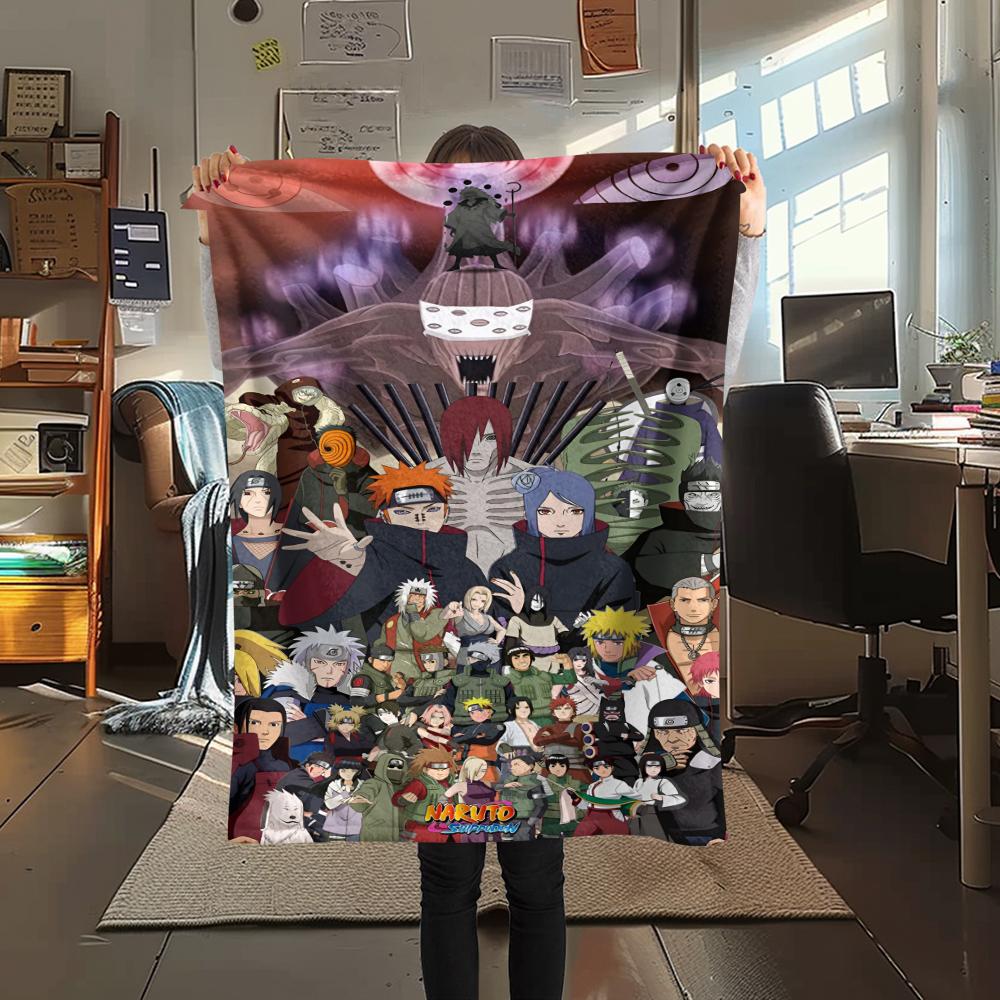 1Pc Cartoon Print Flannel Blanket, High Quality Comfortable for All Seasons, Home Decor, Warmth and Comfort, Perfect for Christmas Birthday Gift
