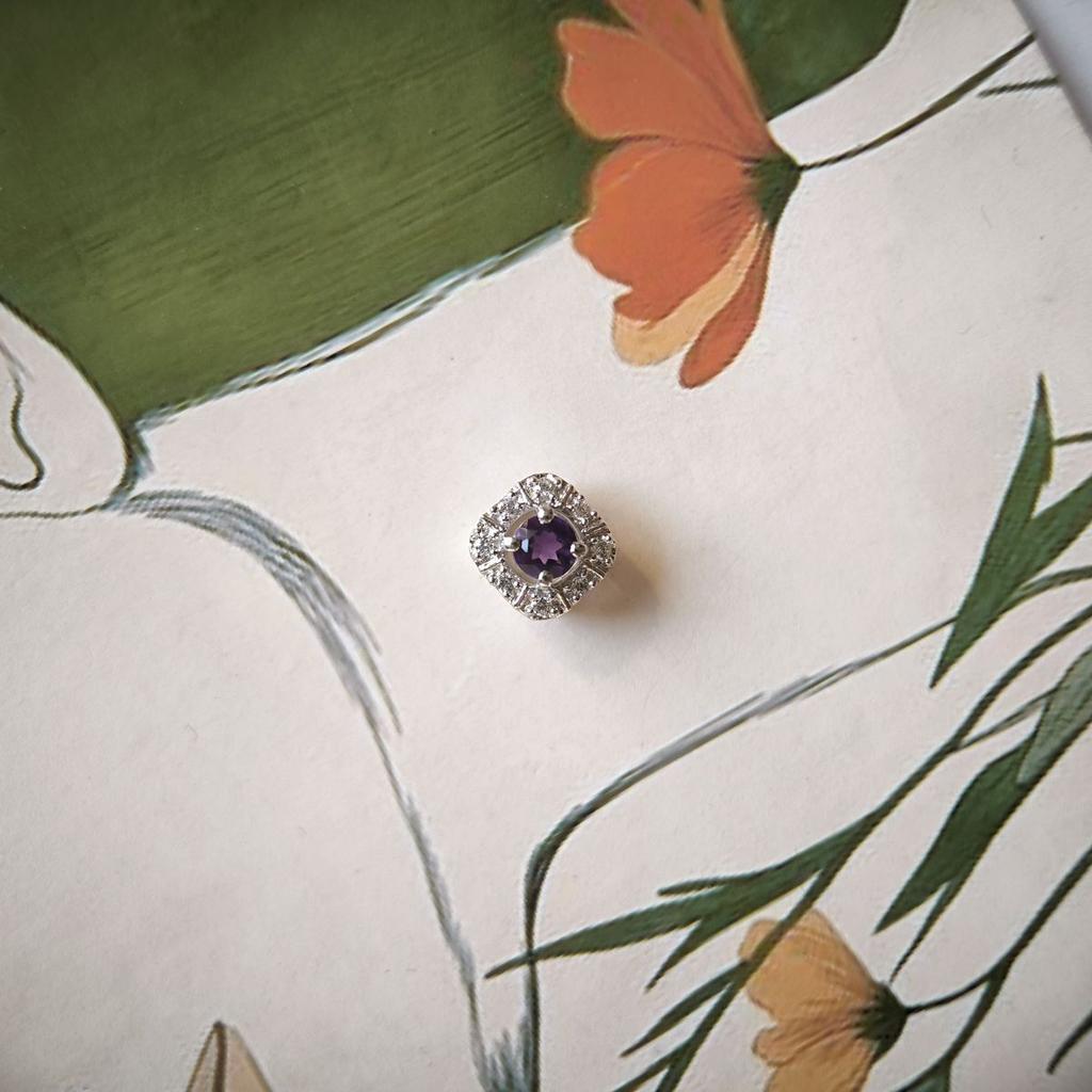 Серебряная подвеска с аметистом 0.362ct (2189183)