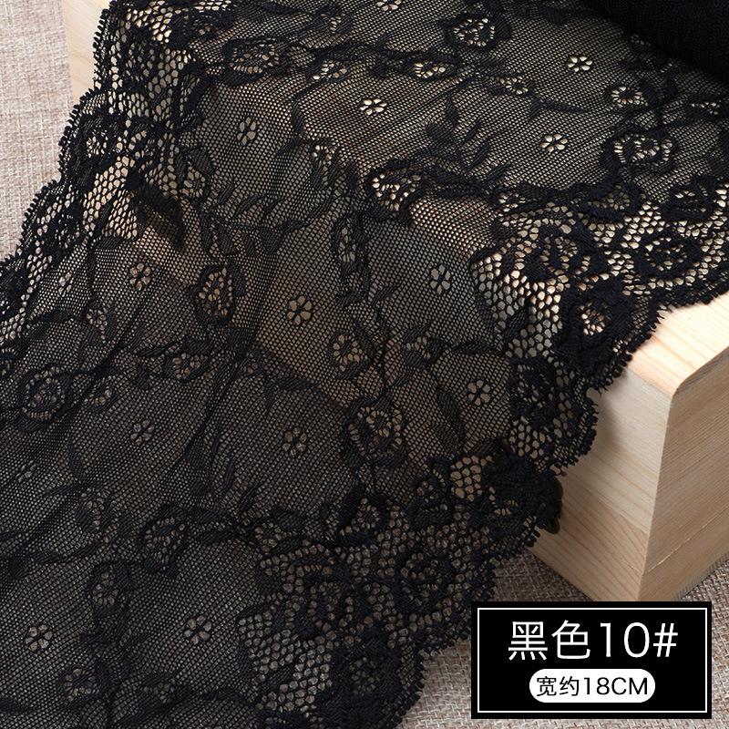 Koronka Koronka Ubrania Dekoracyjne Spódnica Tkanina Akcesoria Tkaninowe Czarno-Białe Ręcznie Robione DIY Szeroka Koronka z Koronkową Krawędzią