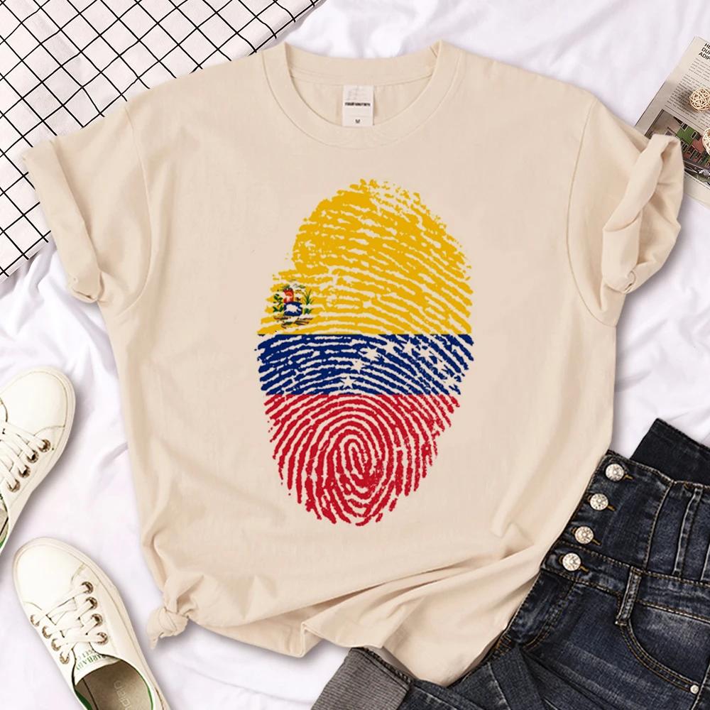 Venezuela T-Shirt für Damen lässiges T-Shirt mit Anime-Comic-Grafik lustige japanische Kleidung mit femininer Grafik