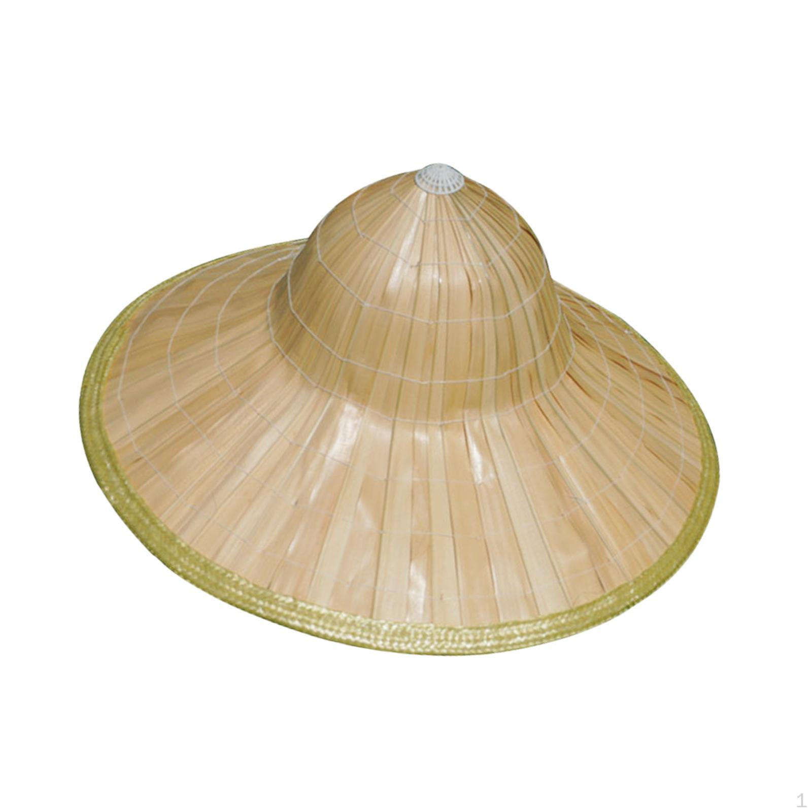 

Бамбуковая плетеная шляпа в азиатском стиле для летнего сада и сельского хозяйства на открытом воздухе