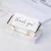 Metal Frame Metal Business Card Holder Marble Material Business Card Storage Holder  Meeting Gifts