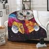 Fun Cat Blanket Gift Girl Boy Cat Blanket Sofa Bed Soft Warm Flannel Children Adult Available