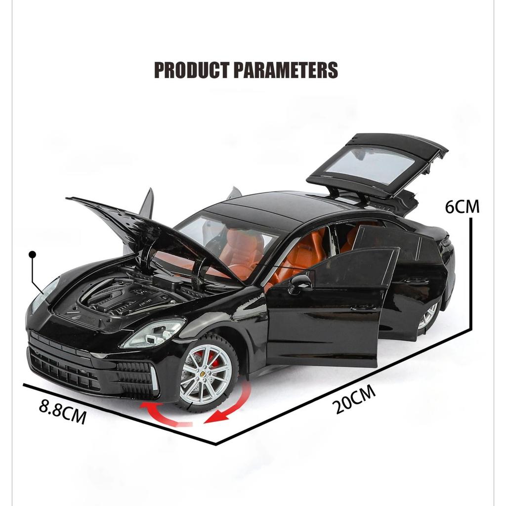 NEW 1/24 Porsche Panamera Supercar Alloy Model Car Toy Diecasts Metal Casting Sound and Light Car Toys for Children Vehicle