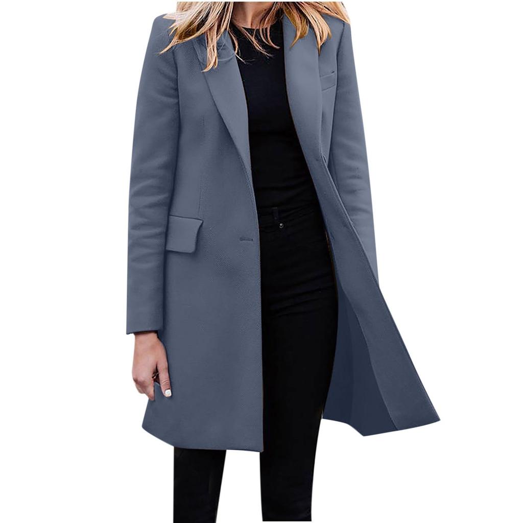 Giacche Invernali Donna Taglia Forte Autunno Moda Casual Cappotto Manica Lunga Media Lunghezza Cardigan Monopetto Giacca a Vento