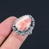 Hochzeitsgeschenk für Sie 925 Silber Natürlicher Rhodochrosit Versprechensring Größe 8