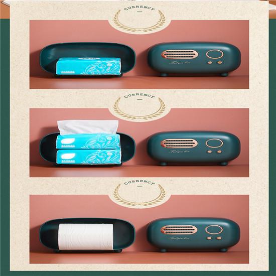 Cyrank Portatovaglioli A Forma Di Radio Retrò: Una Scatola Porta Fazzoletti Originale Per Bagno, Cucina O Scrivania. In Plastica Robusta, Design A Bocca Larga Per Estrarre I Fazzoletti Senza Intoppi. Regalo Simpatico.