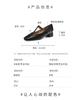 Super soft lambskin French high heels genuine leather thong Mary Jane shoes