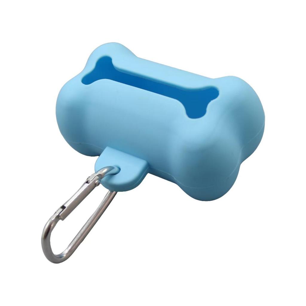 Silicone Bone-Shaped Pet Poop Scooper & Trash Bag Holder