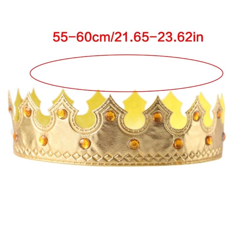 Golden Royal King Crowns,Delicate Birthday Crowns Hat Princed Costume Accessories Halloween Shower Party Photo Props