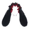 Uccellino Bunny Ear Loose Cosplay Headpiece with Ribbon Gothic Lolita Hair Accessory x Headband, Ears, Lace, (Black White)