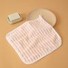 Candy Stripe Coral Fleece Absorbent Face Towel - Lint-Free Souvenir Gift, Ideal for Douyin & Kuaishou Live Streams. Small Square Towel.