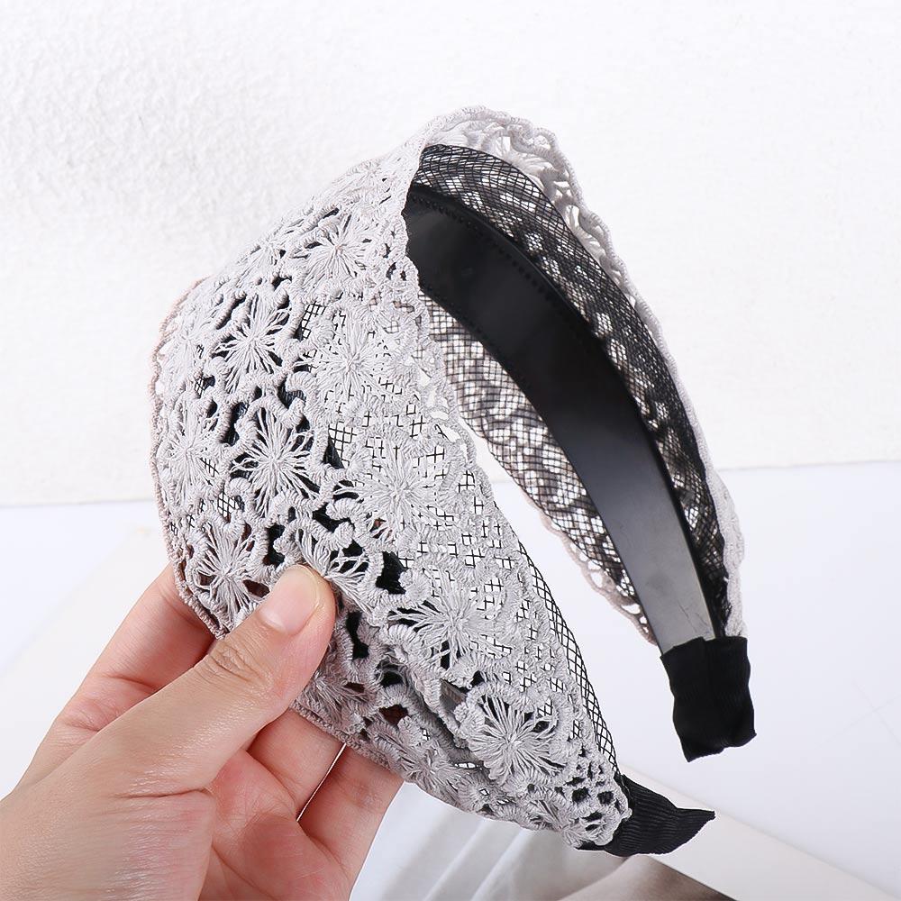 Wash Face Flower Wide Side Korean Style Headband Hair Accessories Women Hairband Lace Hair Hoop