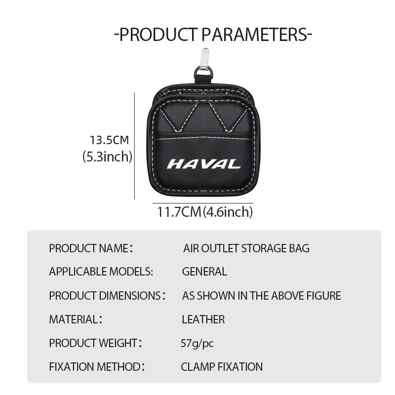 Car Storage Bag Air Outlet Dashboard Tidy Hanging Organizer Box For Haval H6 F7 H9 H2 Jolion F7X F7H H5 H7 H2S H8 H3 H4 H1 F5 M4