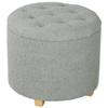 40.5L Teddy Fleece Storage Ottoman - Grey