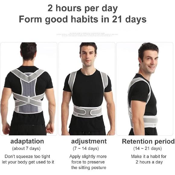 

Breathable Posture Corrector for Men and Women Full Back Brace Humpback Girdle Spine Lumbar Support Belt Therapy Corset Shoulder Neck Clavicle Waist Small чёрный