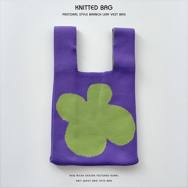 Colorful Knitted Handbags: Women's Fashion Shoulder Bags & Vest Waistcoat Styles