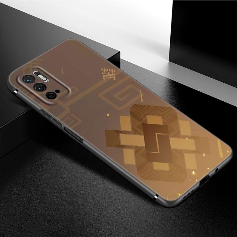Genshin Impact Logo Phone Case For Xiaomi Redmi Note 11 10 9 8 Pro 11T 5G 10T 10S 9S 9T 9i 9C 9A 8T Soft TPU Black Cover Funda