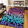 Pink Animal Leopard Pattern Square Carpet,Area Rug,Carpet Rug for Living Room Bedroom Sofa Playroom Decor,Non-slip Floor Mat,Holiday Birthday Gifts
